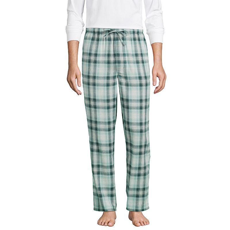 Mens Lands End Flannel Pajama Pants Red Shadow Product Image