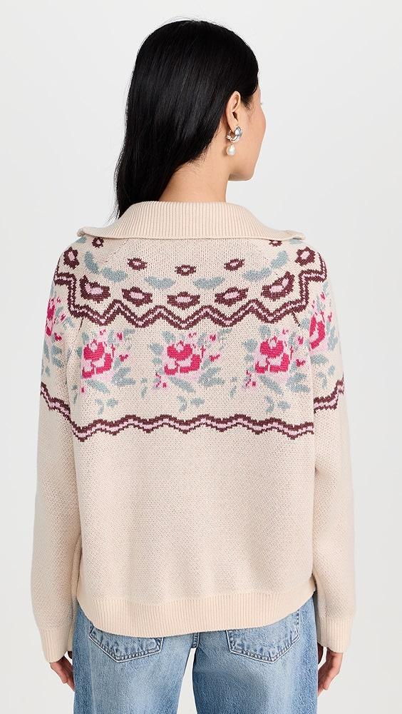 For Love & Lemons Ski Lodge Knit Zip-Up Sweater | Shopbop Product Image