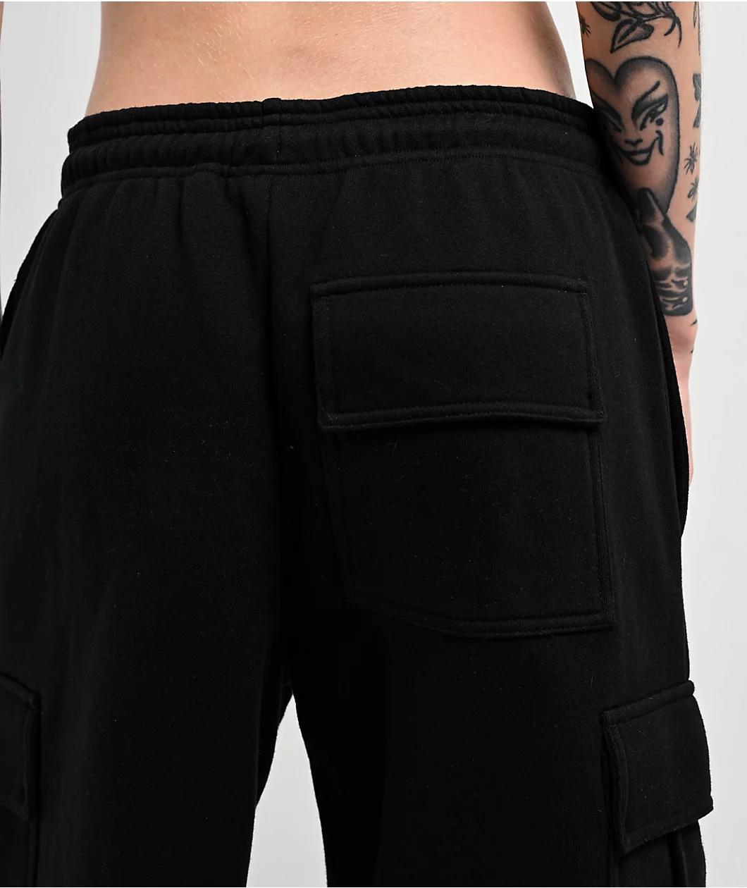 Ninth Hall Fundamentals Morgan Black Cargo Sweat Shorts Product Image