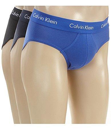 Calvin Klein Mens Cotton Stretch 3-Pack Hip Brief - Multi - S Product Image