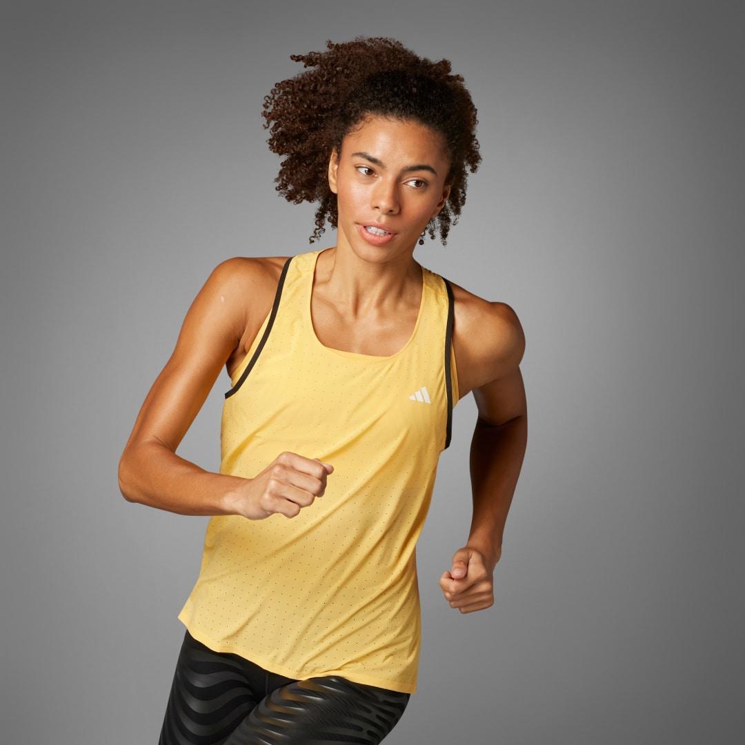 adidas Adizero Running Tank Top Black M Womens Product Image