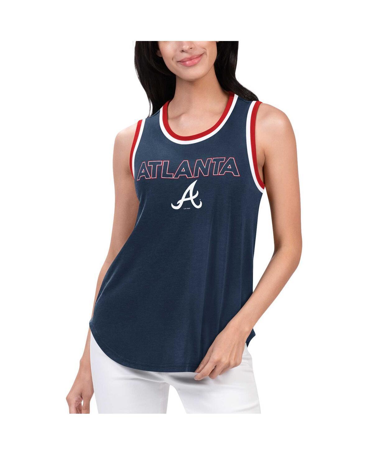 G-iii 4Her by Carl Banks Womens Navy Atlanta Braves Strategy Tank Top - Navy Product Image