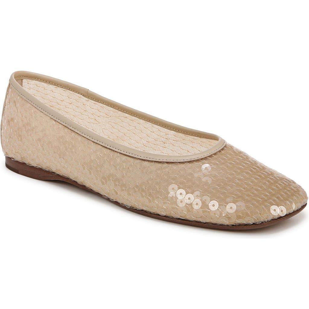 Leah Sequin Ballerina Flats In Birchsand Product Image