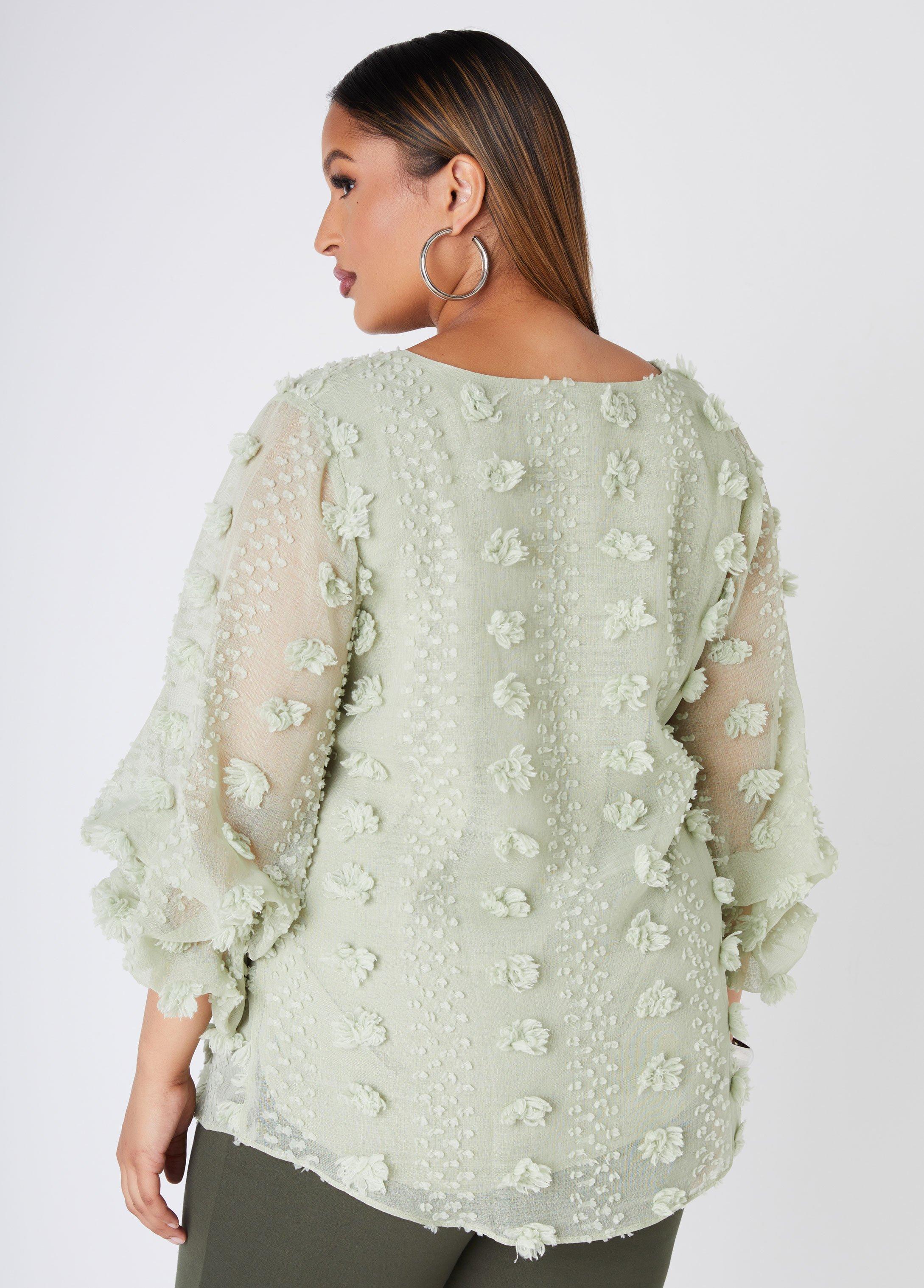 Pompom Gauze Blouse Product Image