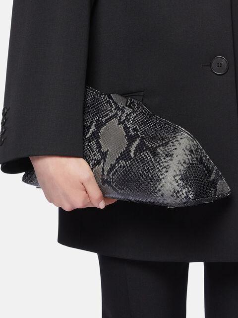 ''8.30 PM'' black and grey oversized clutch Product Image