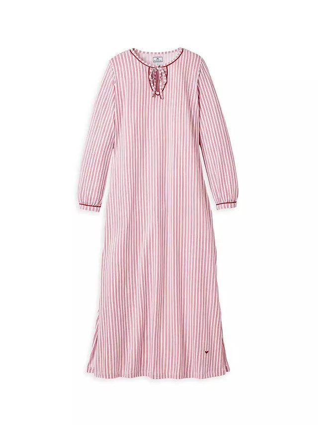 Harlow Striped Cotton Nightgown Product Image