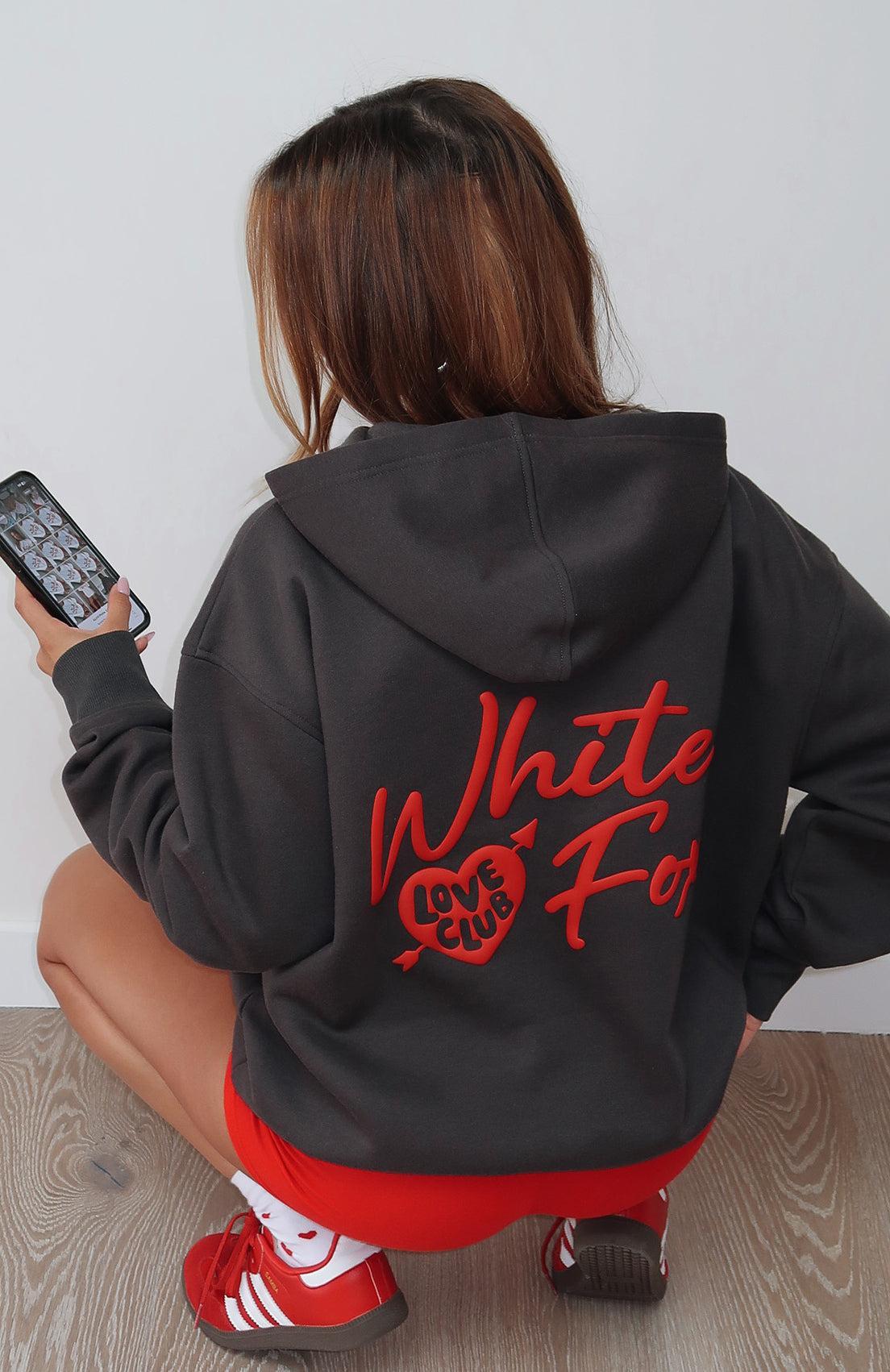 Be My Lover Oversized Hoodie Charcoal Product Image