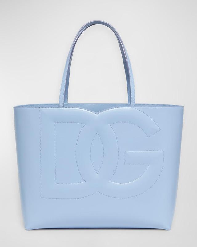 Womens DG Logo Leather Tote Product Image