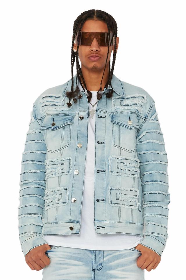 Shake Blue Denim Jacket Male Product Image