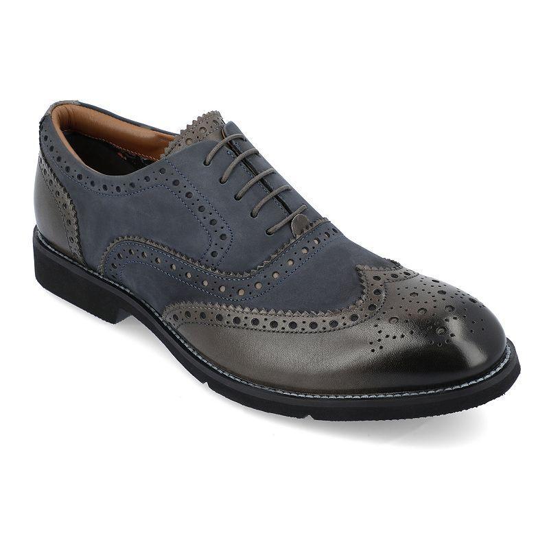 Thomas & Vine Covington Brogue Mens Oxford Dess Shoes Blue Product Image