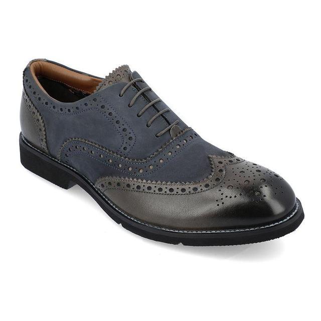 Thomas & Vine Covington Brogue Mens Oxford Dess Shoes Blue Product Image