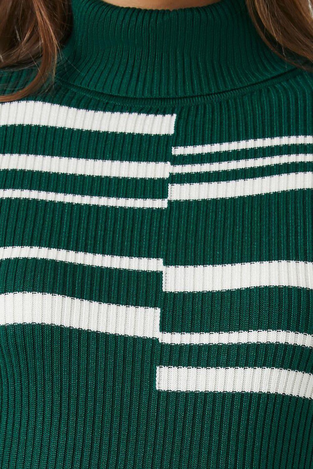 Abstract Striped Turtleneck Sweater Top | Forever 21 Product Image