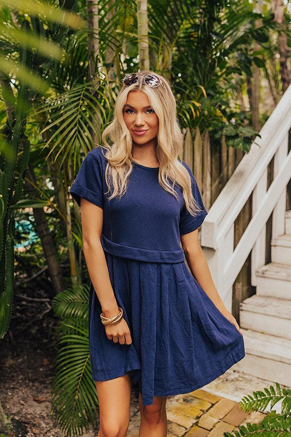 Simple Moment Mini Dress in Navy Product Image