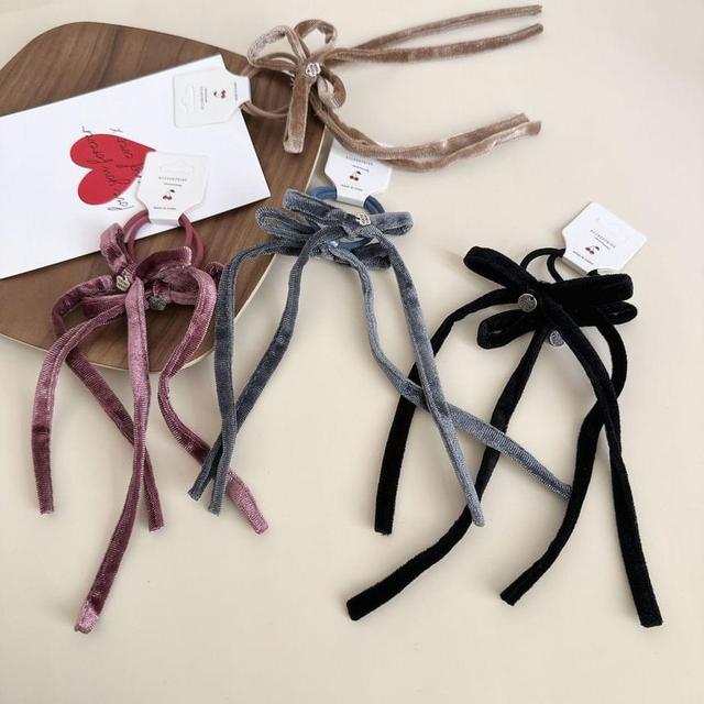 Set of 2: Bow Velvet Hair Tie Product Image