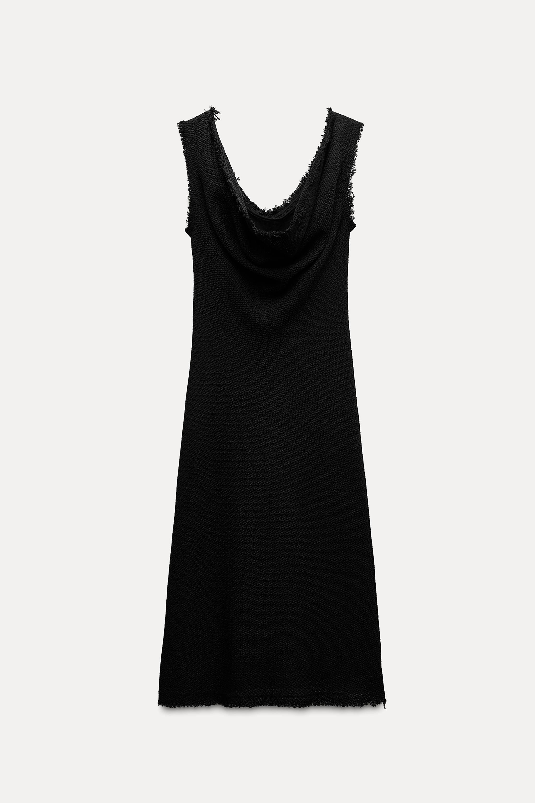 FRAYED MIDI DRESS ZW COLLECTION Product Image