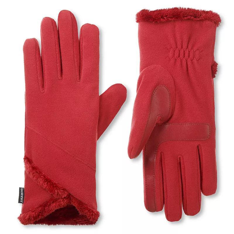 Womens isotoner SmartDRI Lined Stretch Fleece Gloves with Overlap Wrist Product Image