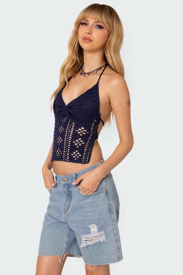 Jada Open Back Crochet Top Product Image