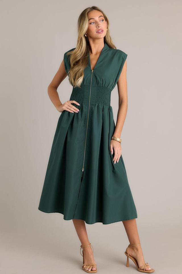 Circle Of Friends Hunter Green Midi Dress Product Image