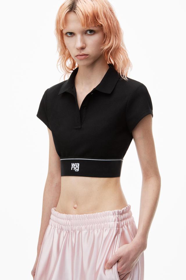 Cheerleader Polo Top In Pique Product Image