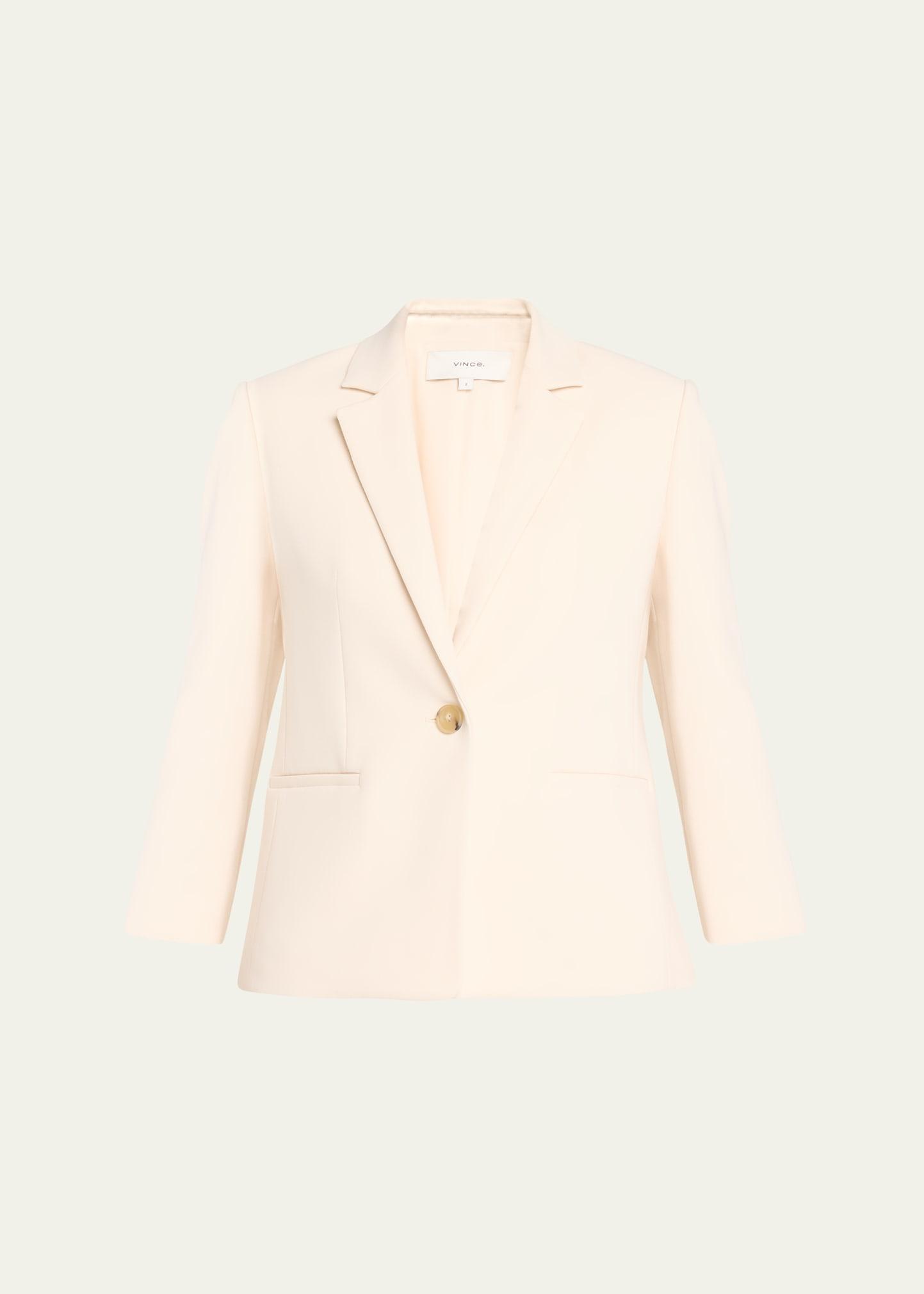 Womens Crepe Single-Breasted Blazer Product Image