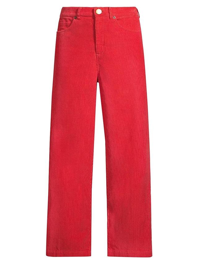 Womens Jane Corduroy Straight-Leg Pants Product Image