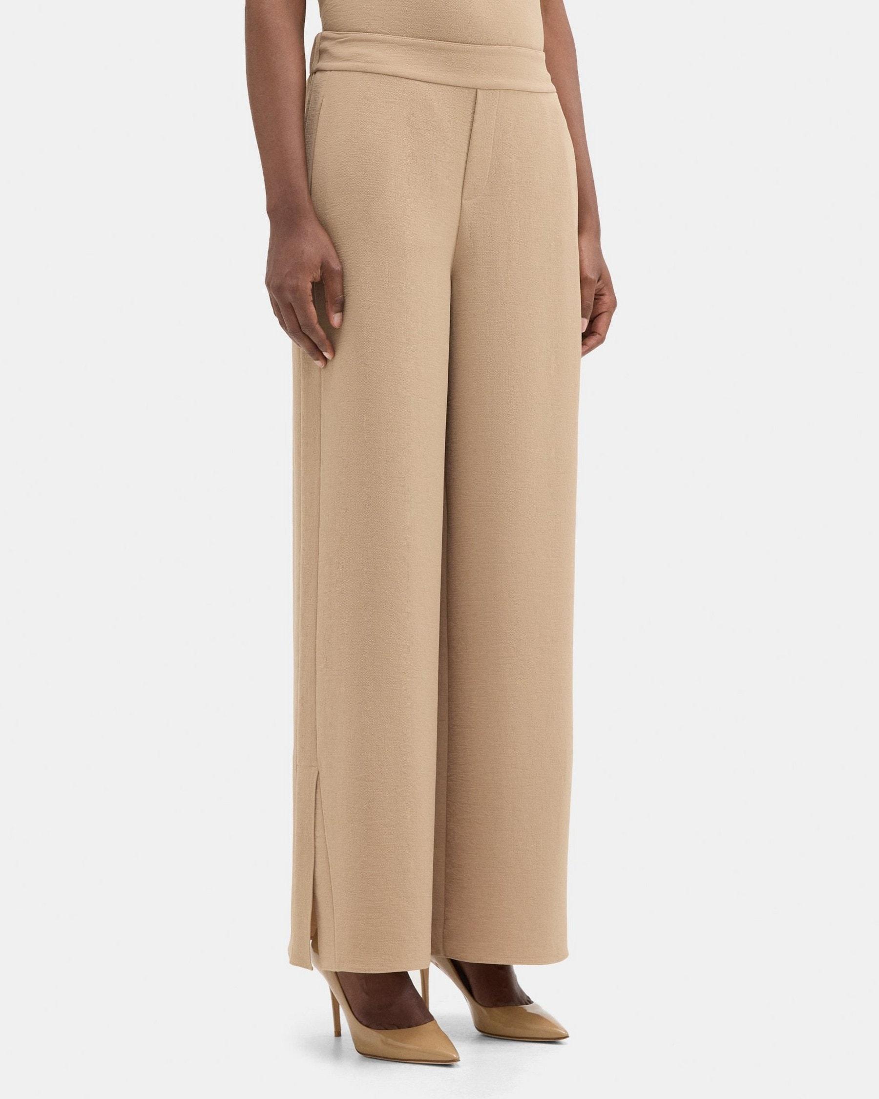 Straight Pull-On Pant in Crinkle Crepe Product Image