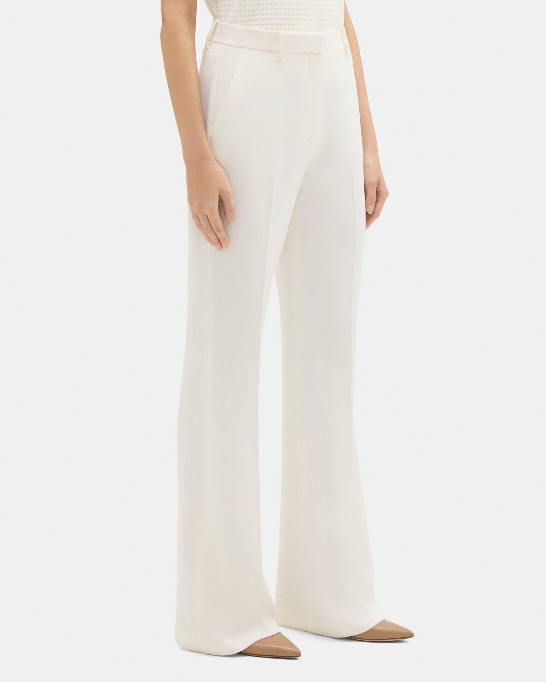 High-Waist Flare Pant in Crepe Product Image