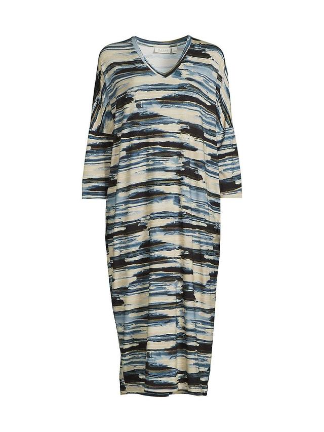 Womens Nyrini Printed V-Neck Midi-Dress Product Image