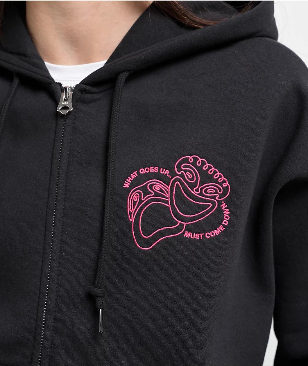 Obey Charade Digital Black & Pink Zip Hoodie Product Image