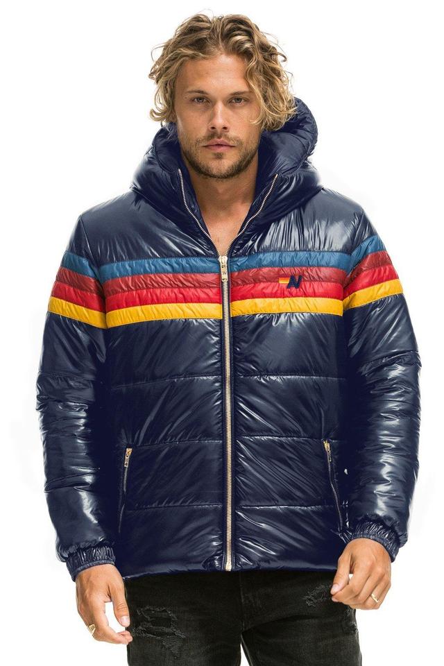 4 STRIPE LUXE TREKKER JACKET - GLOSSY NAVY Male Product Image