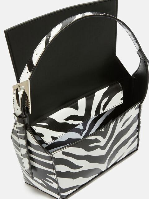 ''7/7'' black and white shoulder bag Product Image