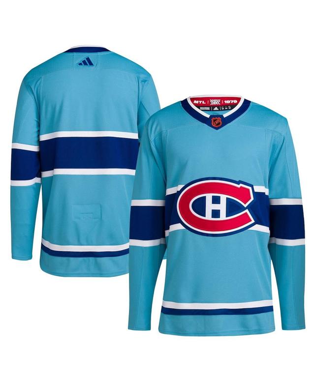 Mens adidas Light Blue Montreal Canadiens Reverse Retro 2.0 Authentic Blank Jersey Product Image