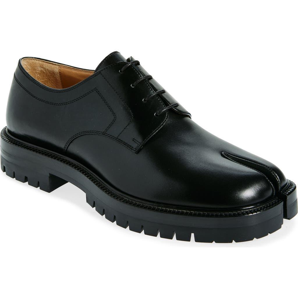 MAISON MARGIELA Black Tabi Lace-up Oxfords In H8396 Black Product Image