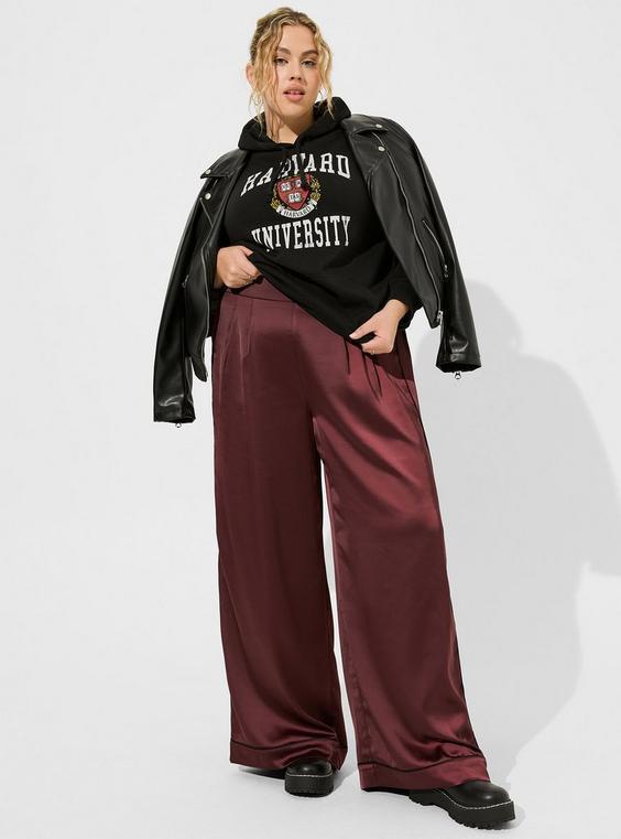 High-Rise Wide Leg Satin Pant product image