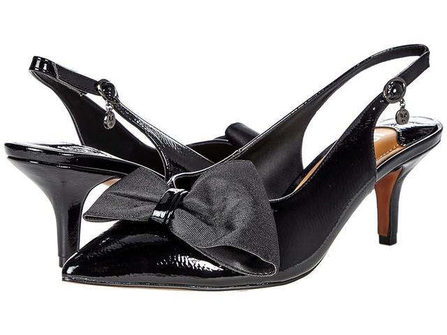 J. Renee Devika Patent Slingback Bow Pumps Product Image