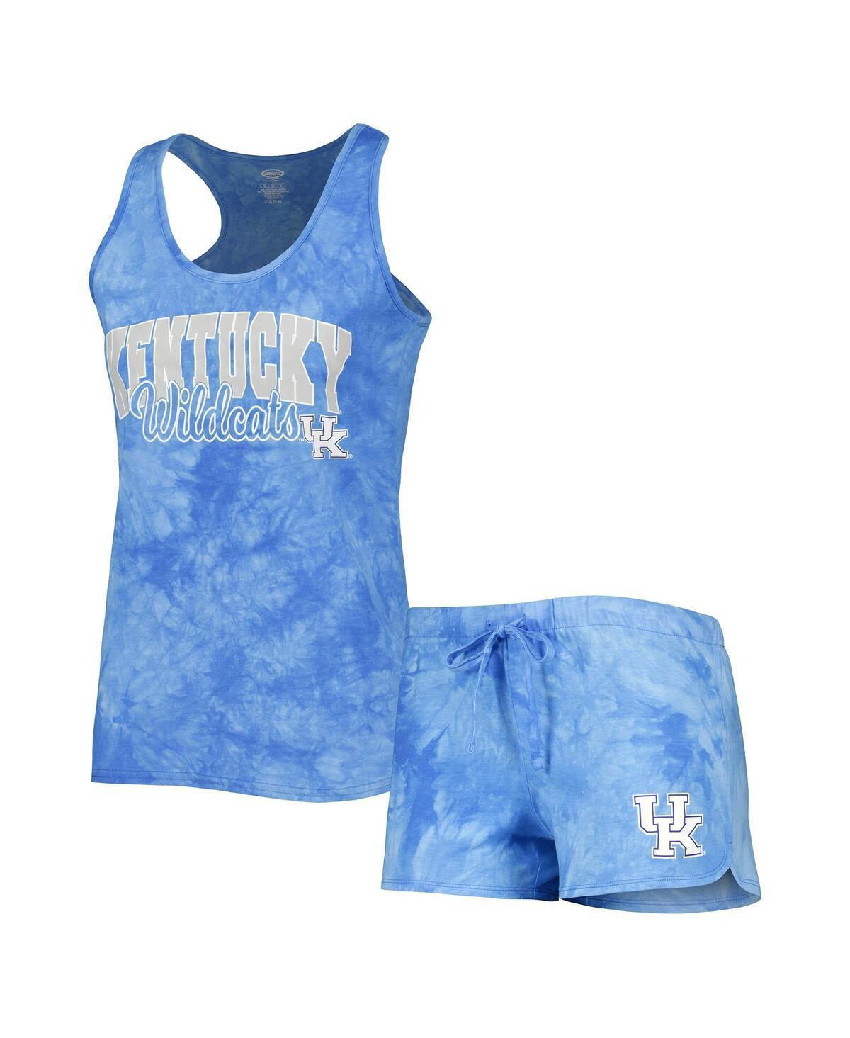 Womens Concepts Sport Royal Kentucky Wildcats Billboard Tie-Dye Tank Top and Shorts Sleep Set Product Image