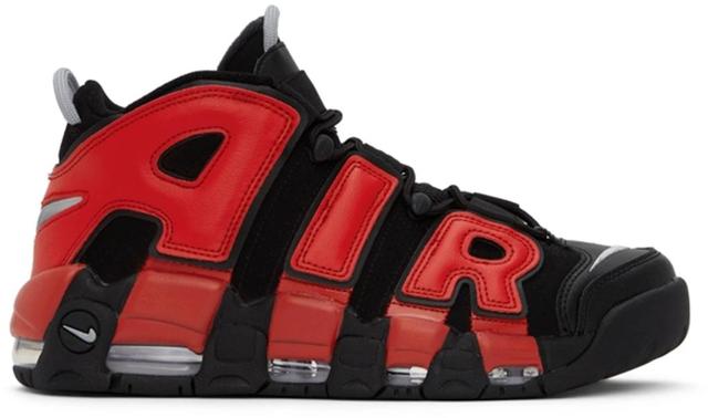 Black Air More Uptempo '96 Sneakers In Black/midnight Navy/white/university Red Product Image