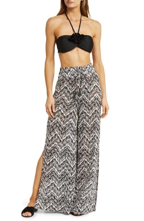 Ramy Brook Taytum Open Stitch Wide Leg Cover-Up Pants Product Image