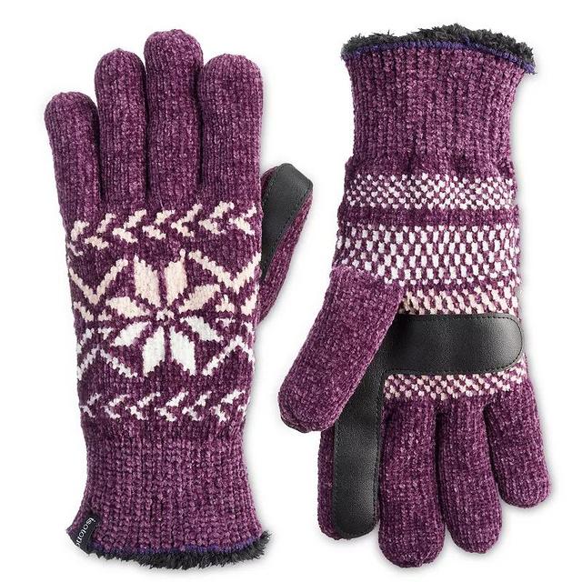 Womens isotoner Lined Chenille Snowflake Gloves Product Image