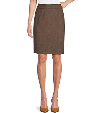 Calvin Klein High Rise Luxe Stretch Pencil Skirt Product Image