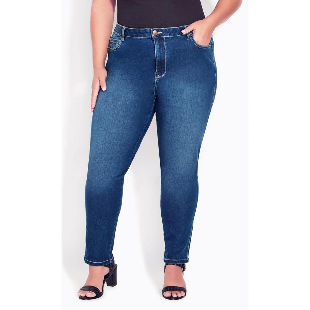 AVENUE | Women's Plus Size  Butter Denim Skinny Jean Mid Wash - average- 32W product image