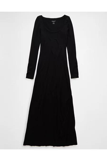 AE Long-Sleeve Plush Maxi Dress Womens Product Image