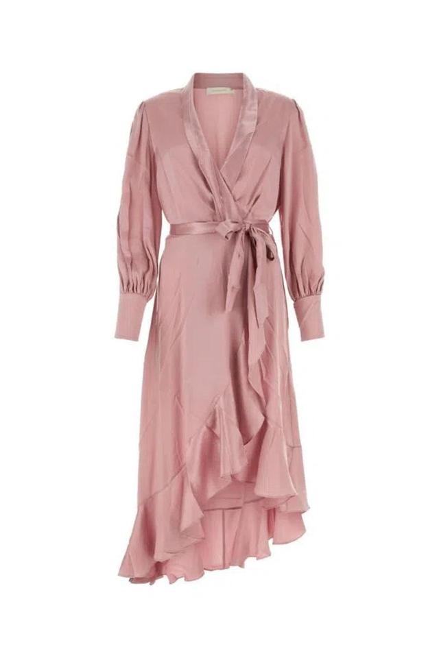 Woman Pink Silk Dress Product Image