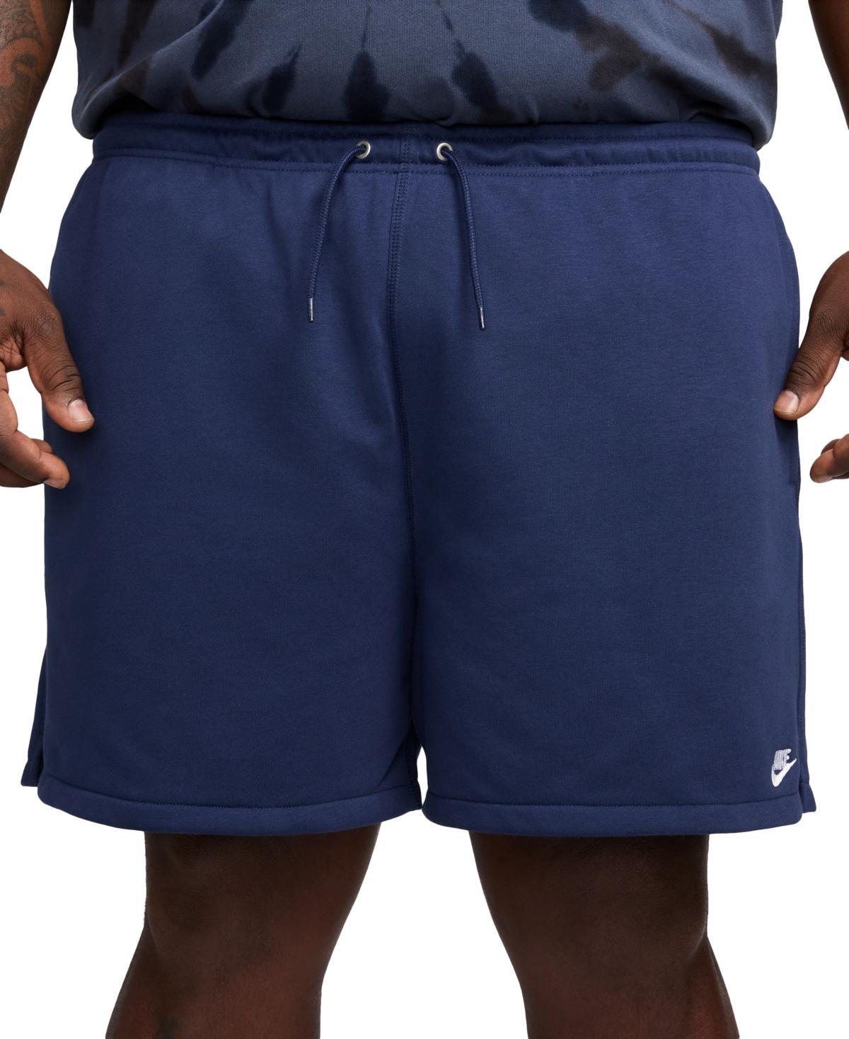 Mens Nike Club French Terry Flow Shorts Dark Gray Grey Product Image