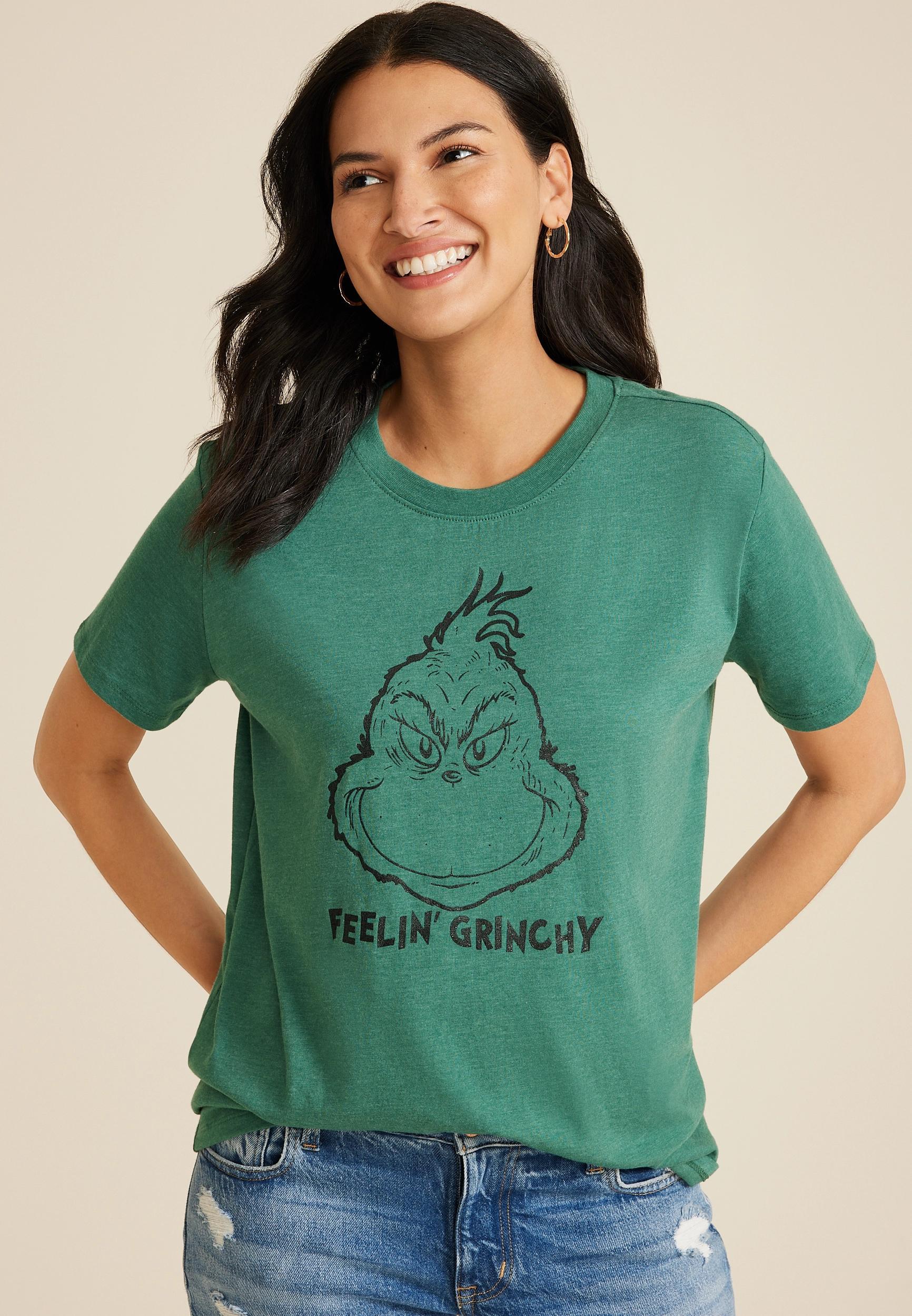 Feelin Grinchy Oversized Fit Graphic Tee Product Image