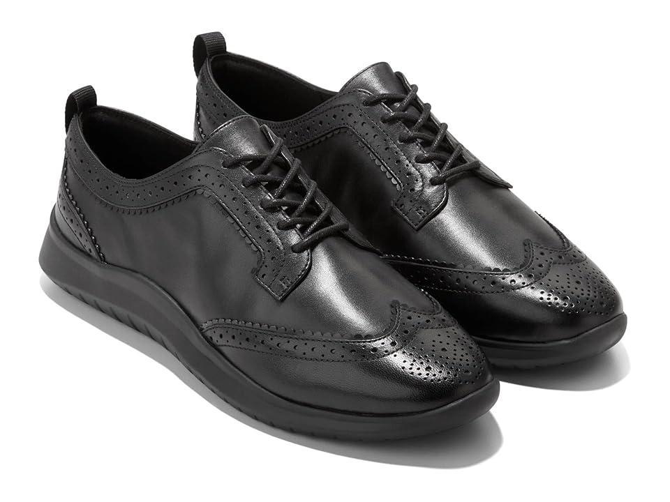 Cole Haan Zerogrand Meritt Wing Tip Oxford Black) Women's Flat Shoes Product Image