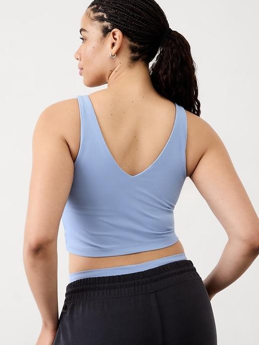 Transcend V Neck Rib Crop Bra A-C Product Image