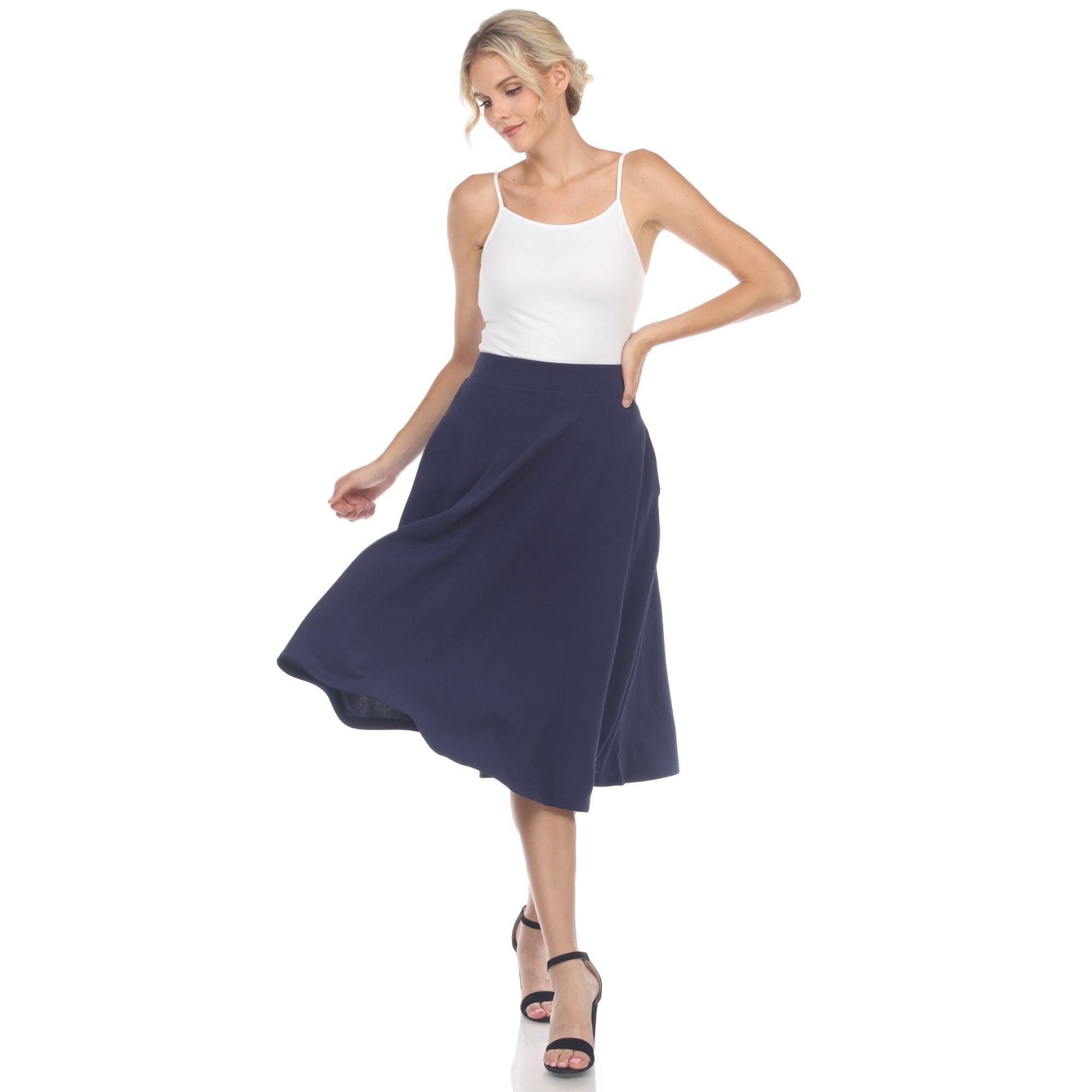 Flared Midi Skirt with pockets Product Image