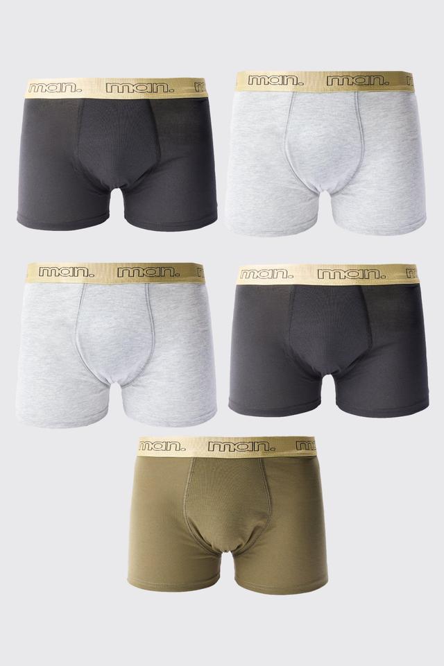 5 Pack Man Gold Waistband Boxers | boohooMAN USA Product Image