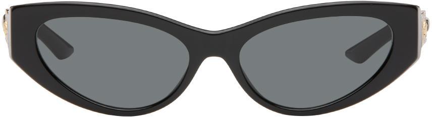 VERSACE Black Greca Strass Cat-eye Sunglasses In Gb1/87 - Black Product Image